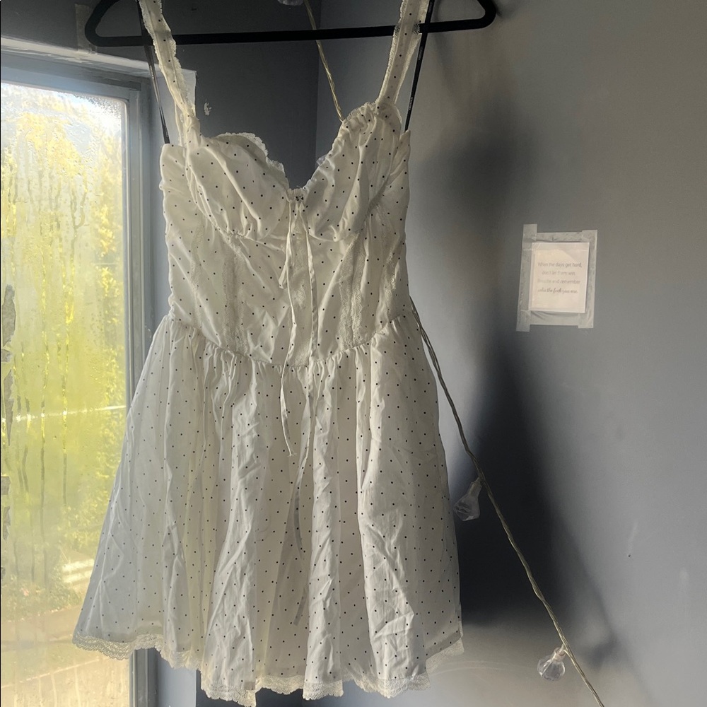 Forever 21 White Polka Dot Dress